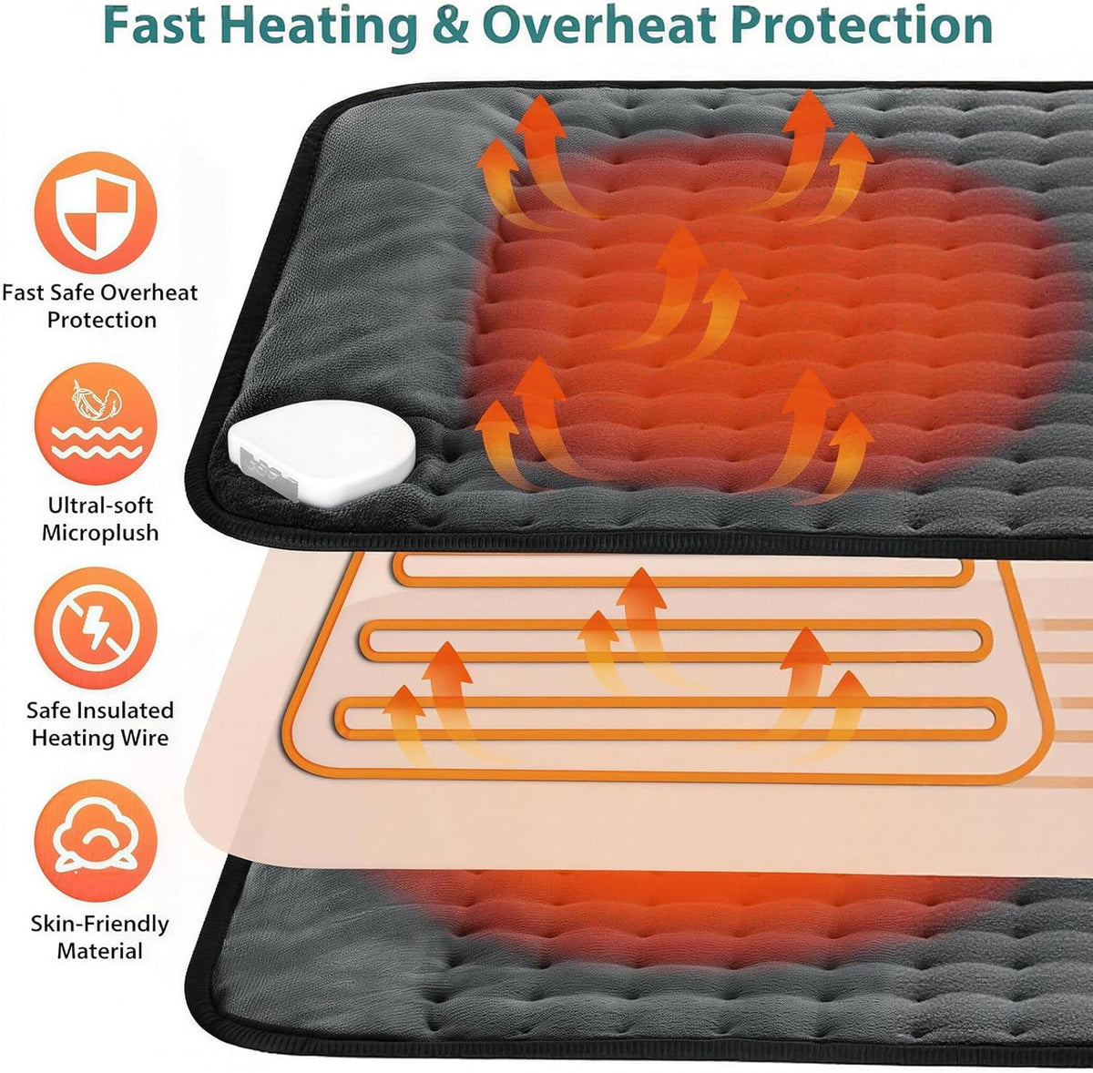 Soothe & Heal — Electric Heating Pad for Back & Neck Pain Relief