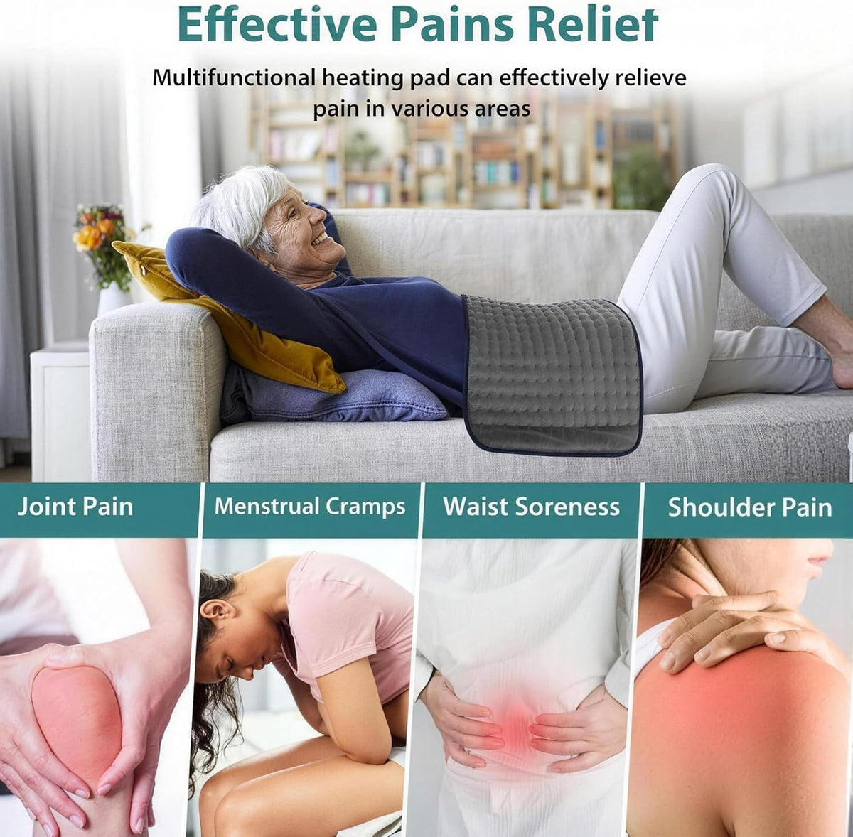 Soothe & Heal — Electric Heating Pad for Back & Neck Pain Relief