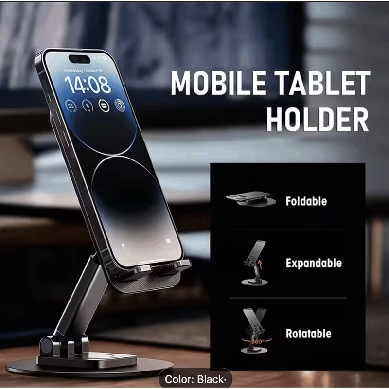 Stand & Deliver — 360° Rotating Phone & Tablet Stand