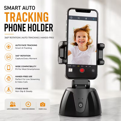 Track Every Move — 360° Auto Face Tracking Phone Holder