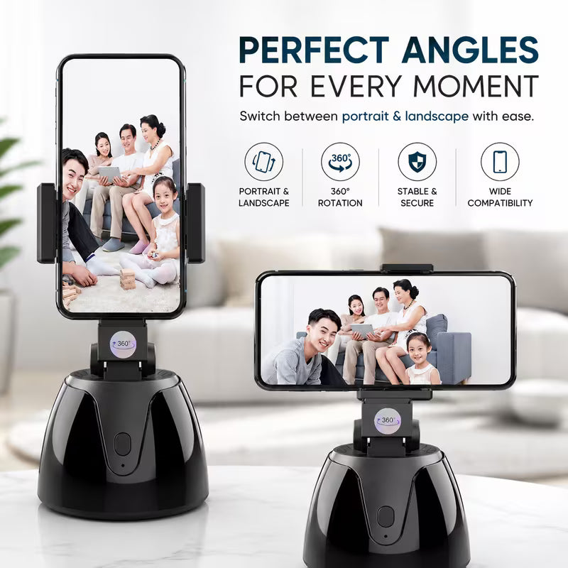 Track Every Move — 360° Auto Face Tracking Phone Holder