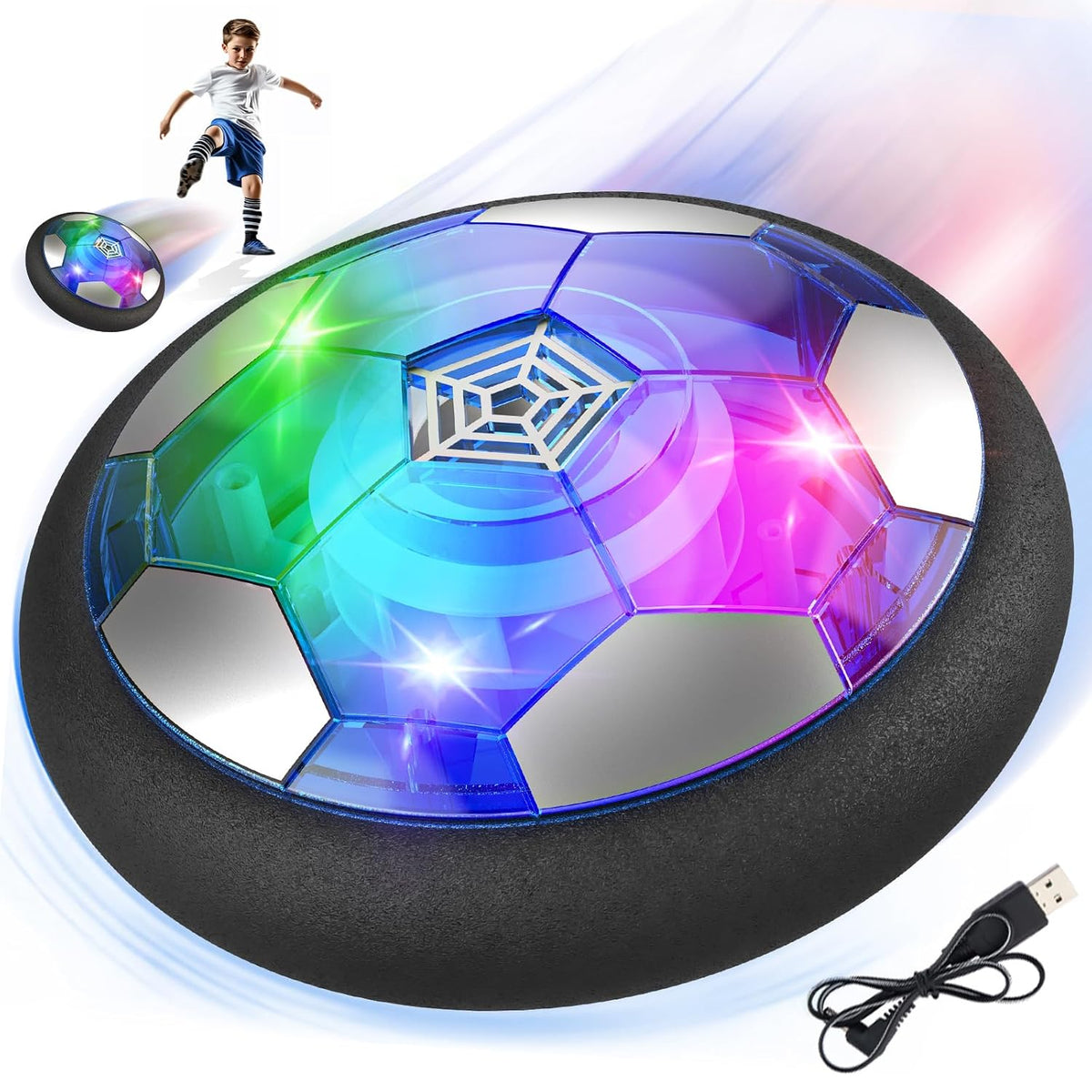 Glow & Score — Hover Soccer Light-Up Ball