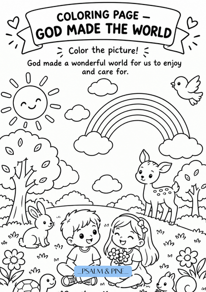 A Little Book About God — Printable Bible Stories & Activity Book for Kids (Ages 3–7)