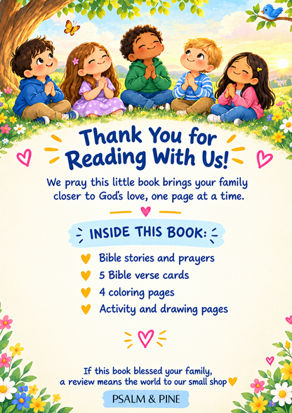 A Little Book About God — Printable Bible Stories & Activity Book for Kids (Ages 3–7)