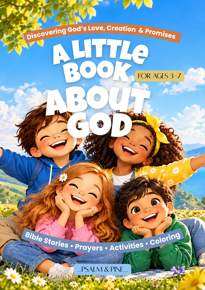 A Little Book About God — Printable Bible Stories & Activity Book for Kids (Ages 3–7)